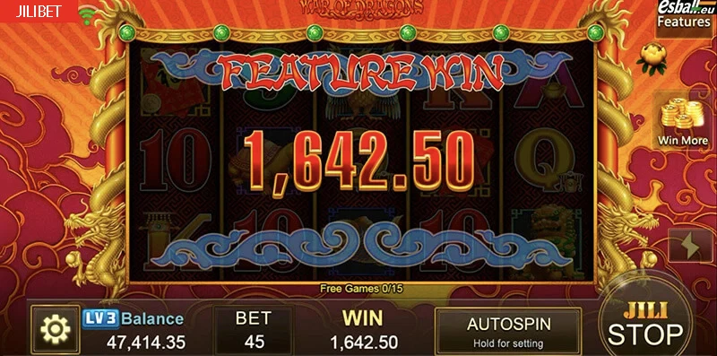 Lodi777 War of Dragons Slot Machine Super Win